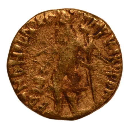 Kushanas, Kanishka I, c. 127-152, Nana, AV quarter dinar, 1.57 g.