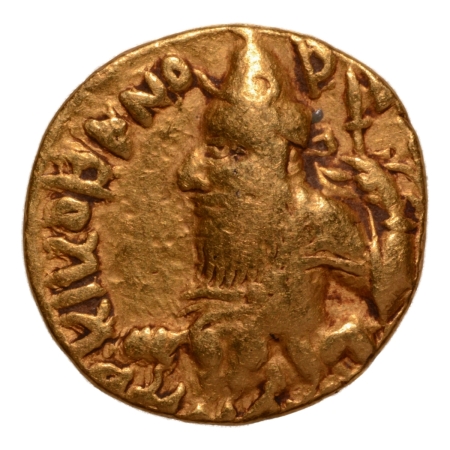 Kushanas, Kanishka I, c. 127-152, Nana, AV quarter dinar, 1.98 g.
