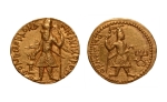 Stamp of Coins » Kushan Kushanas, Kanishka I, c. 127-152, Orlagno, AV dinar, 8.00 g.