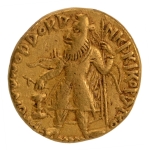 Stamp of Coins » Kushan Kushanas, Kanishka I, c. 127-152, Oesho, AV dinar, 7.65 g.