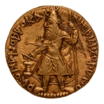 Stamp of Coins » Kushan Kushanas, Kanishka I, c. 127-152, Mao, AV dinar, 8.00 g.
