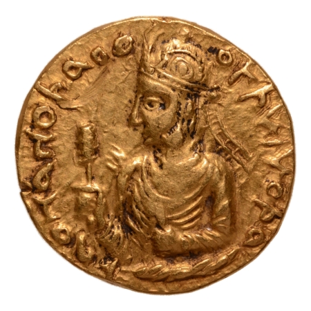 Kushanas, Huvishka, c. 151-192, Mioro, AV dinar, 7.91 g.