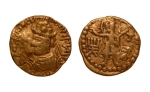 Stamp of Coins » Kushan Kushanas, Huvishka, c. 151-192, Miiro, AV quarter dinar, 1.93 g.