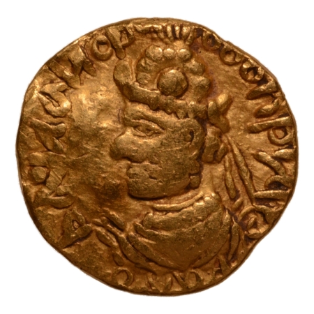 Kushanas, Huvishka, c. 151-192, Miiro, AV quarter dinar, 1.93 g.