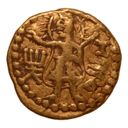Kushanas, Huvishka, c. 151-192, Miiro, AV quarter dinar, 1.93 g.