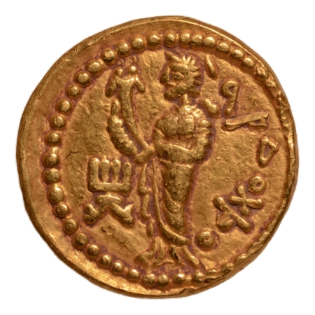 Kushanas, Huvishka, c. 151-192, Ardoksho, AV dinar, 7.74 g.
