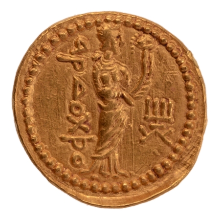 Kushanas, Huvishka, c. 151-192, Ardoksho, AV dinar, 7.85 g.
