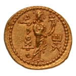 Stamp of Coins » Kushan Kushanas, Huvishka, c. 151-192, Ardoksho, AV dinar, 7.87 g.