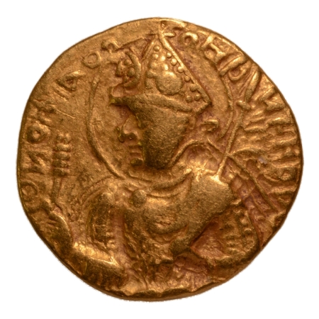 Kushanas, Huvishka, c. 151-192, Pharro, AV dinar, 7.50 g.