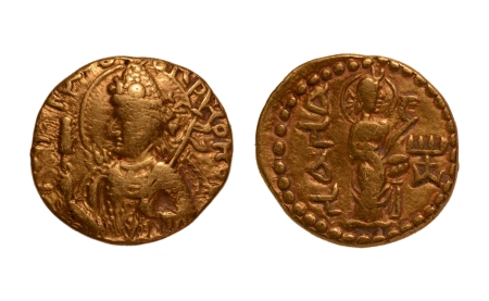 Stamp of Coins » Kushan Kushanas, Huvishka, c. 151-192, Nana, AV dinar, 7.74 g.