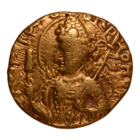 Kushanas, Huvishka, c. 151-192, Nana, AV dinar, 7.74 g.