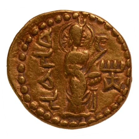 Kushanas, Huvishka, c. 151-192, Nana, AV dinar, 7.74 g.