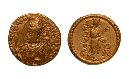 Stamp of Coins » Kushan Kushanas, Huvishka, c. 151-192, Nana, AV dinar, 7.83 g.