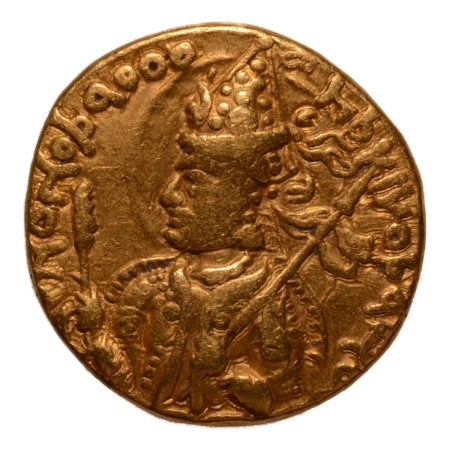 Kushanas, Huvishka, c. 151-192, Nana, AV dinar, 7.83 g.