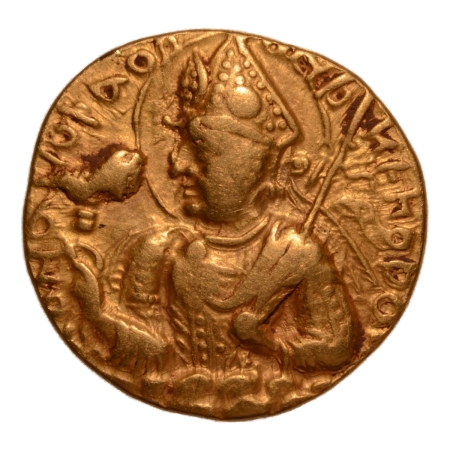 Kushanas, Huvishka, c. 151-192, Nana, AV dinar, 7.70 g.