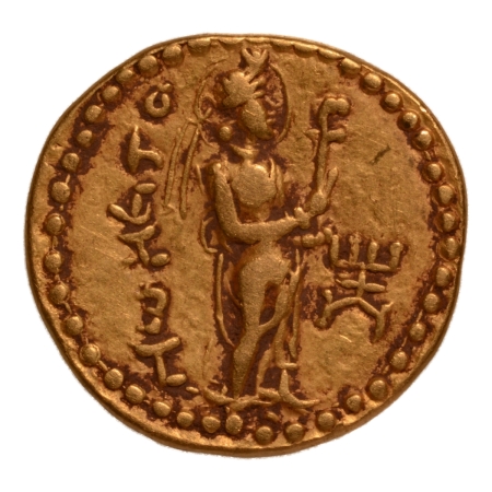 Kushanas, Huvishka, c. 151-192, Nana, AV dinar, 7.70 g.