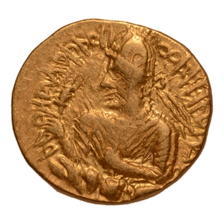 Kushanas, Huvishka, c. 151-192, Nana, AV dinar, 7.84 g.