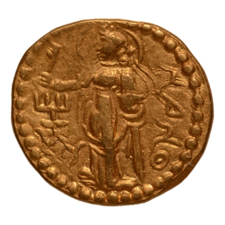 Kushanas, Huvishka, c. 151-192, Nana, AV dinar, 7.84 g.