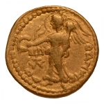 Stamp of Coins » Kushan Kushanas, Huvishka, c. 151-192, Oaninda, AV dinar, 7.64 g.