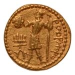 Stamp of Coins » Kushan Kushanas, Huvishka, c. 151-192, Shaoreoro, AV dinar, 7.64 g.