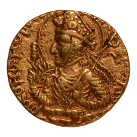 Kushanas, Huvishka, c. 151-192, Ashaiexo, AV dinar, 7.89 g.