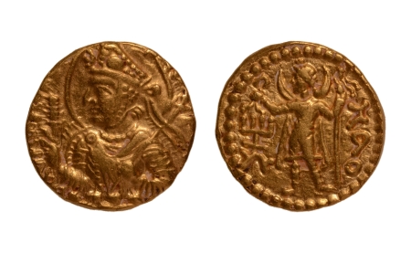 Stamp of Coins » Kushan Kushanas, Huvishka, c. 151-192, Mao, AV dinar, 7.95 g.