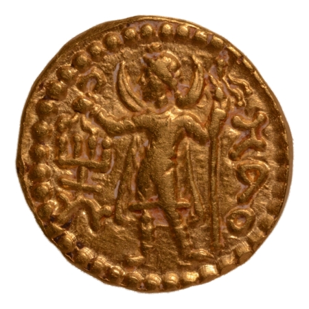 Kushanas, Huvishka, c. 151-192, Mao, AV dinar, 7.95 g.
