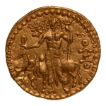 Stamp of Coins » Kushan Kushanas, Vasudeva, c. 190-230, Oesho, AV dinar, 7.97 g.