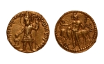 Stamp of Coins » Kushan Kushanas, Vasudeva, c. 190-230, Shiva, AV dinar, 8.03 g.