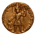 Stamp of Coins » Kushan Kushanas, Vasudeva, c. 190-230, Shiva, AV dinar, 8.03 g.
