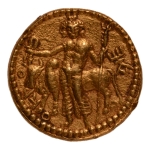 Stamp of Coins » Kushan Kushanas, Vasudeva, c. 190-230, Shiva, AV dinar, 8.03 g.