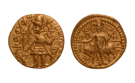 Stamp of Coins » Kushan Kushanas, Kanishka II, c. 230-247, Oesho, AV dinar, 7.83 g.
