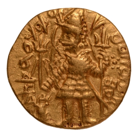 Kushanas, Kanishka II, c. 230-247, Oesho, AV dinar, 7.83 g.