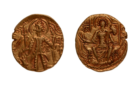 Stamp of Coins » Kushan Kushanas, Kanishka II, c. 230-247, Ardoksho, AV dinar, 7.46 g.