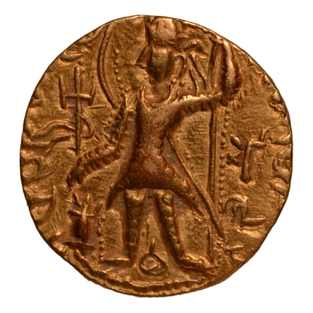 Kushanas, Vasishka, c. 247-265, Oesho, AV dinar, 7.76 g.
