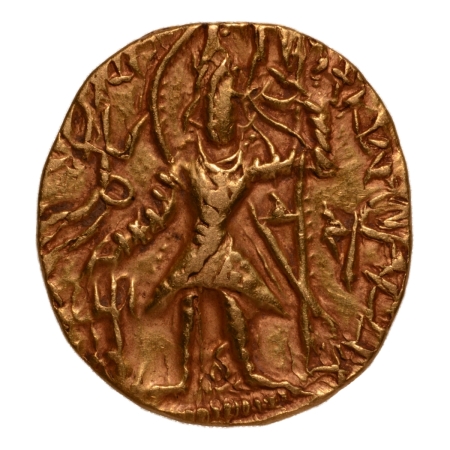 Kushanas, Vasishka, c. 247-265, Oesho, AV dinar, 7.70 g.
