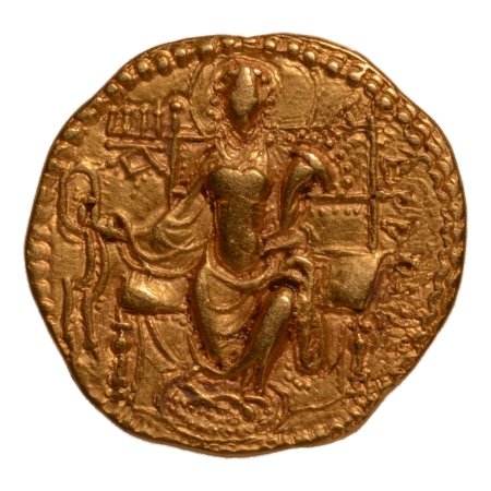 Kushanas, Vasishka, c. 247-265, Ardoksho, AV dinar, 7.84 g.