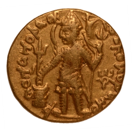 Kushanas, Vasudeva II, c. 275-300, Oesho, AV dinar, 7.90 g.