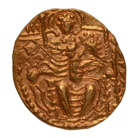 Kushanas, Vasudeva II, c. 275-300, Ardoksho, AV dinar, 7.83 g.
