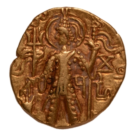 Kushanas, Mahi, c. 300-305, Ardoksho, AV dinar, 7.82 g.