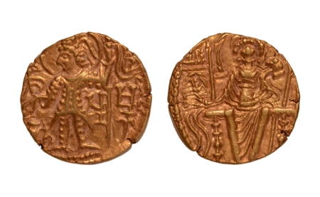 Stamp of Coins » Kushan Kushanas, Shaka, c. mid-4th century, Ardoksho, AV dinar, 7.43 g.