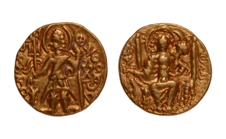Stamp of Coins » Kushan Kushanas, Magra, 4th century, Ardoksho, AV dinar, 7.78 g.