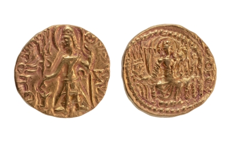 Stamp of Coins » Kushan Kushanas, Magra, 4th century, Ardoksho, AV dinar, 7.79 g.