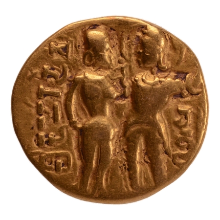 Gupta Empire, Chandragupta I, c. 319-335, king and queen, AV dinar, 7.29 g.