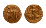 Stamp of Coins » Gupta Gupta Empire, Chandragupta I, c. 319-335, king and queen, AV dinar, 7.39 g.