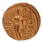 Stamp of Coins » Gupta Gupta Empire, Samudragupta, c. 335-375 (or Kachagupta), chakra, AV dinar, 7.74 g.
