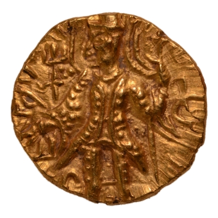 Kushanas, Kanishka III, c. 267-270, Ardoksho, AV quarter dinar, 1.90 g.