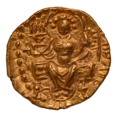 Kushanas, Kanishka III, c. 267-270, Ardoksho, AV quarter dinar, 1.90 g.