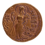 Stamp of Coins » Gupta Gupta Empire, Samudragupta, c. 335-375 (or Kachagupta), chakra, AV dinar, 7.81 g.