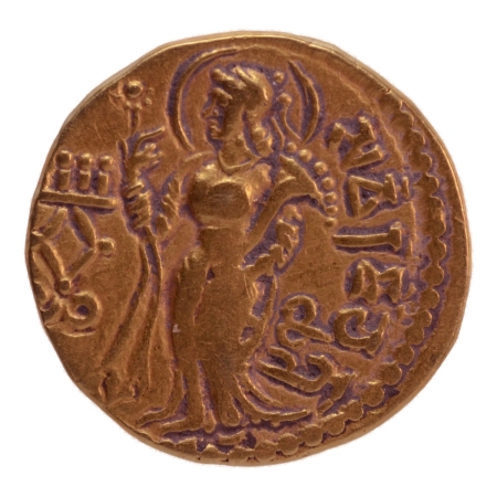 Gupta Empire, Samudragupta, c. 335-375 (or Kachagupta), chakra, AV dinar, 7.81 g.